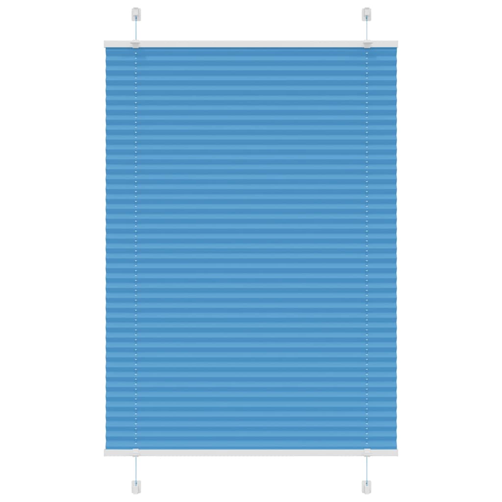 Pleated Blind Blue 100x150 cm Fabric Width 99.4 cm Polyester