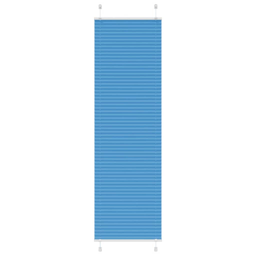 Pleated Blind Blue 60x200 cm Fabric Width 59.4 cm Polyester