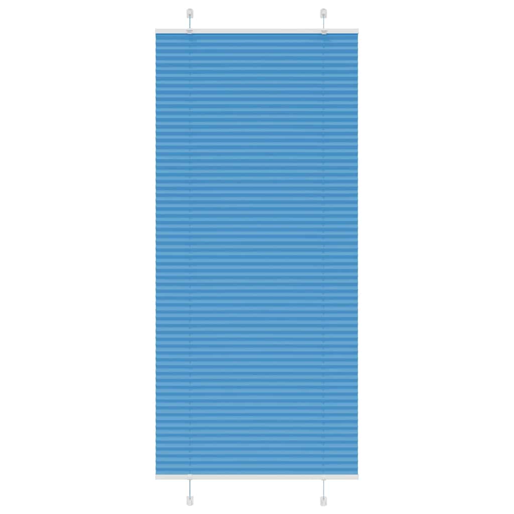 Pleated Blind Blue 100x200 cm Fabric Width 99.4 cm Polyester