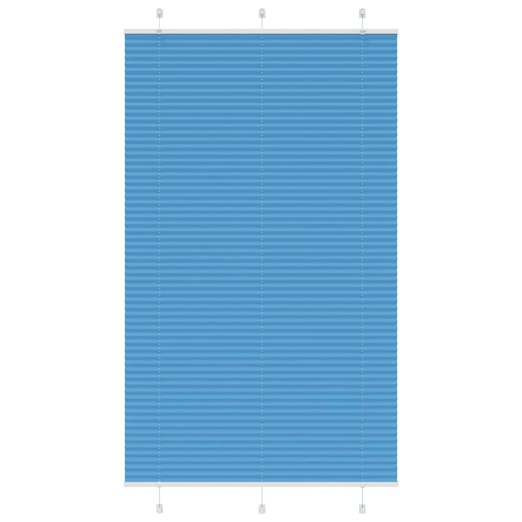 Pleated Blind Blue 115x200 cm Fabric Width 114.4 cm Polyester