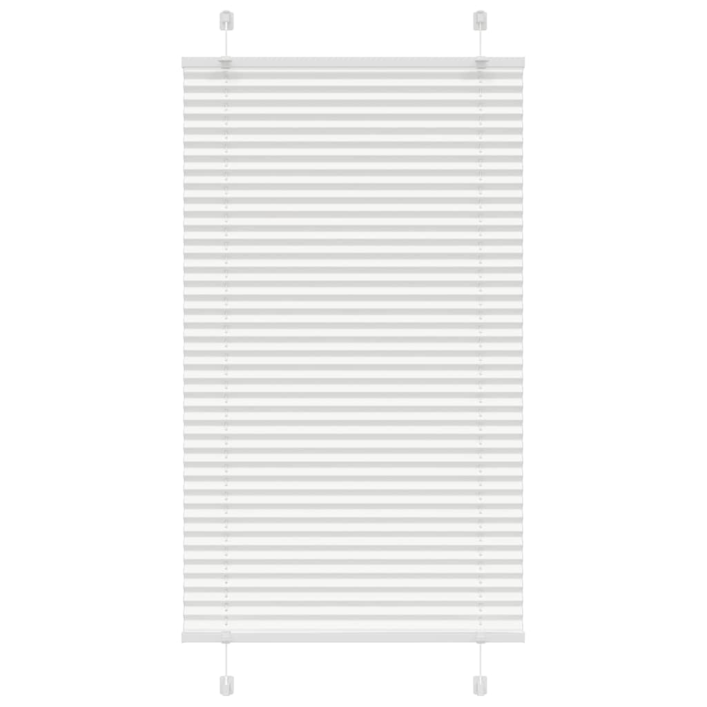 Pleated Blind White 75x100 cm Fabric Width 74.4 cm Polyester