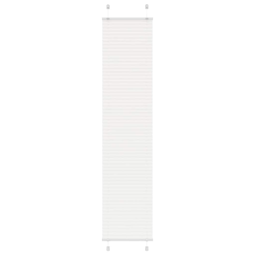Pleated Blind White 40x200 cm Fabric Width 39.4 cm Polyester