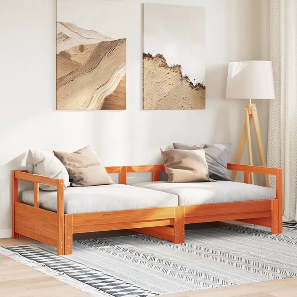 Daybed Wax Brown 80x200cm Solid Wood Pine