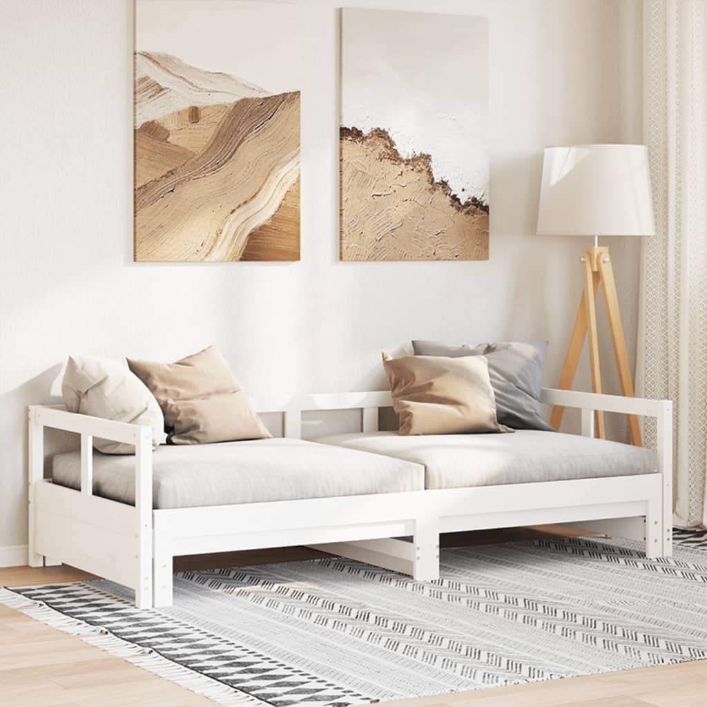 Daybed White 90x200cm Solid Wood Pine