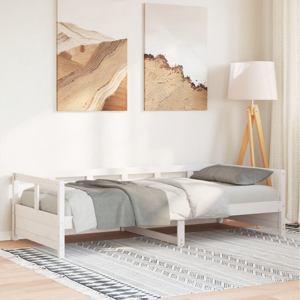 Daybed White 80x200cm Solid Wood Pine