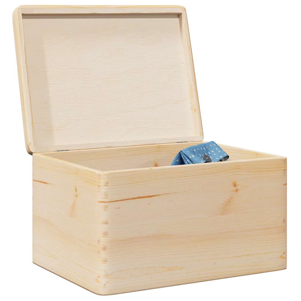Wooden Box with Lid 40x30x23 cm Solid Wood Pine