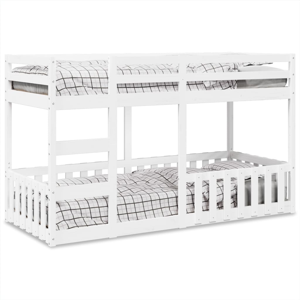 Bunkbed White 80x200cm Solid Wood Pine