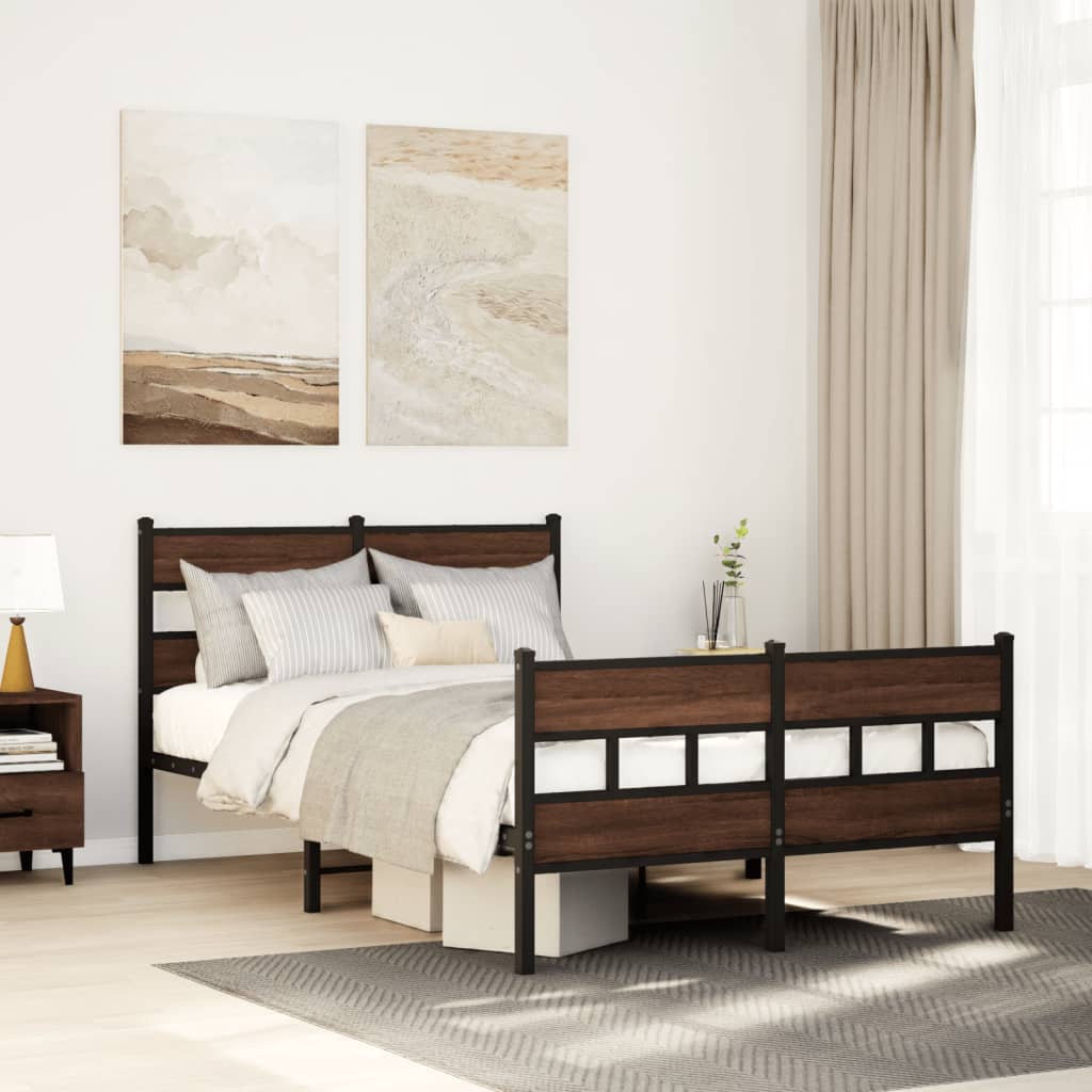 Bedframe with Headboard and Footboard 120x190cm Small Double