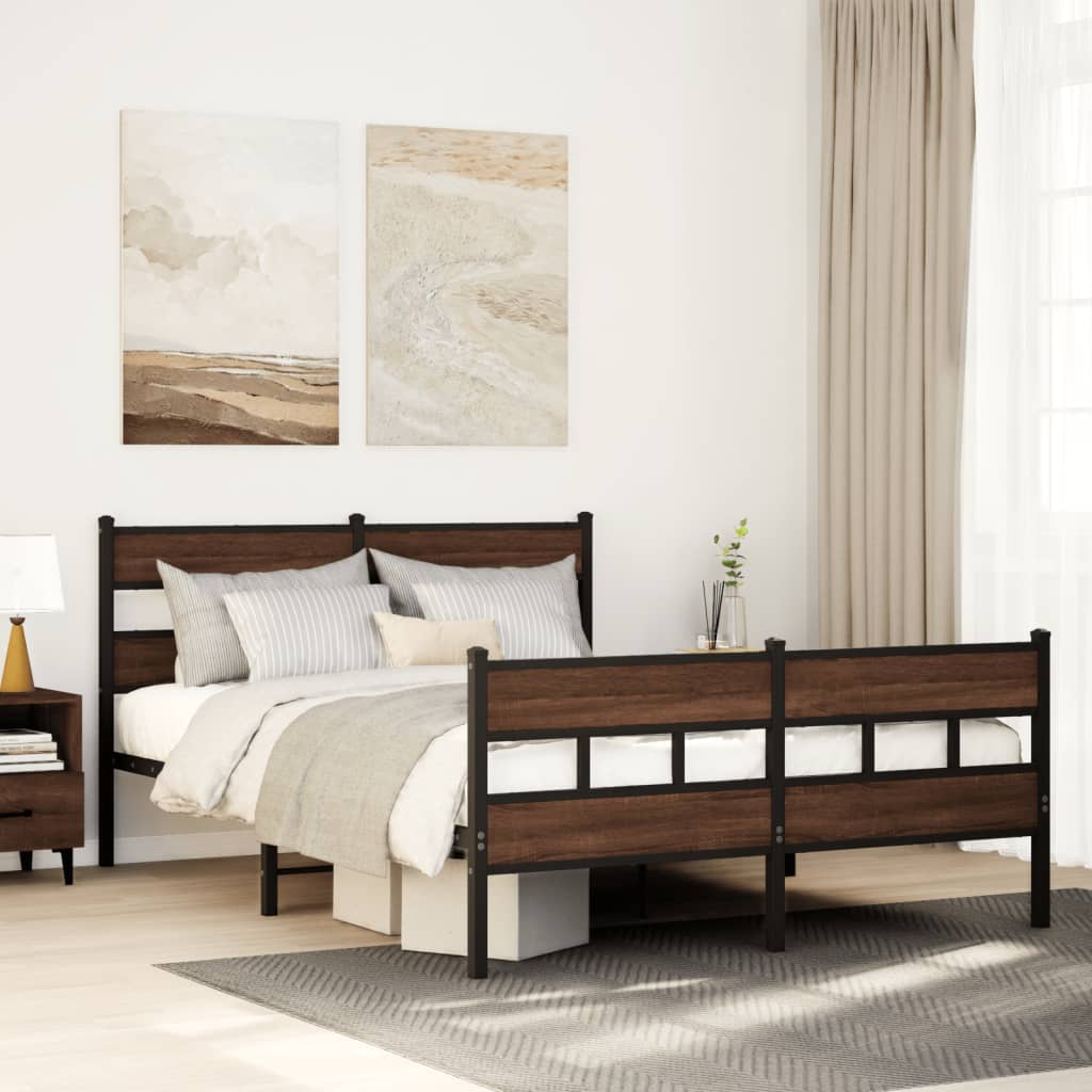 Bedframe with Headboard and Footboard 140x200cm