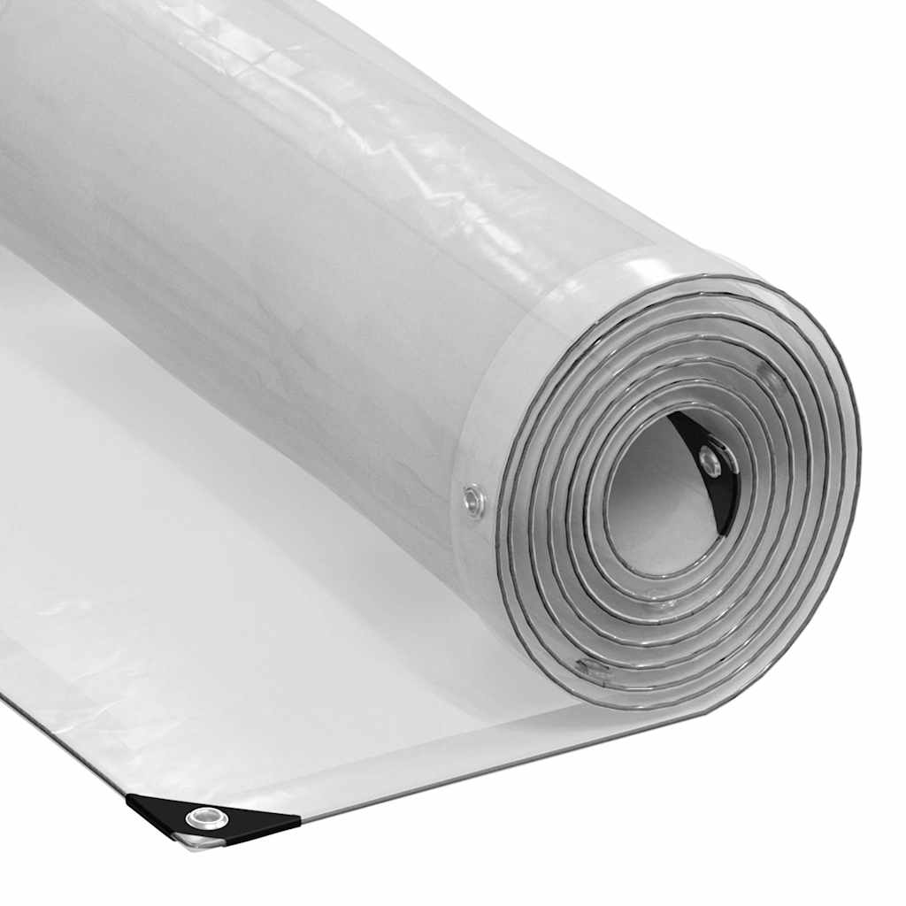 Clear Tarpaulin with Eyelets 10x10 m Polyethylene