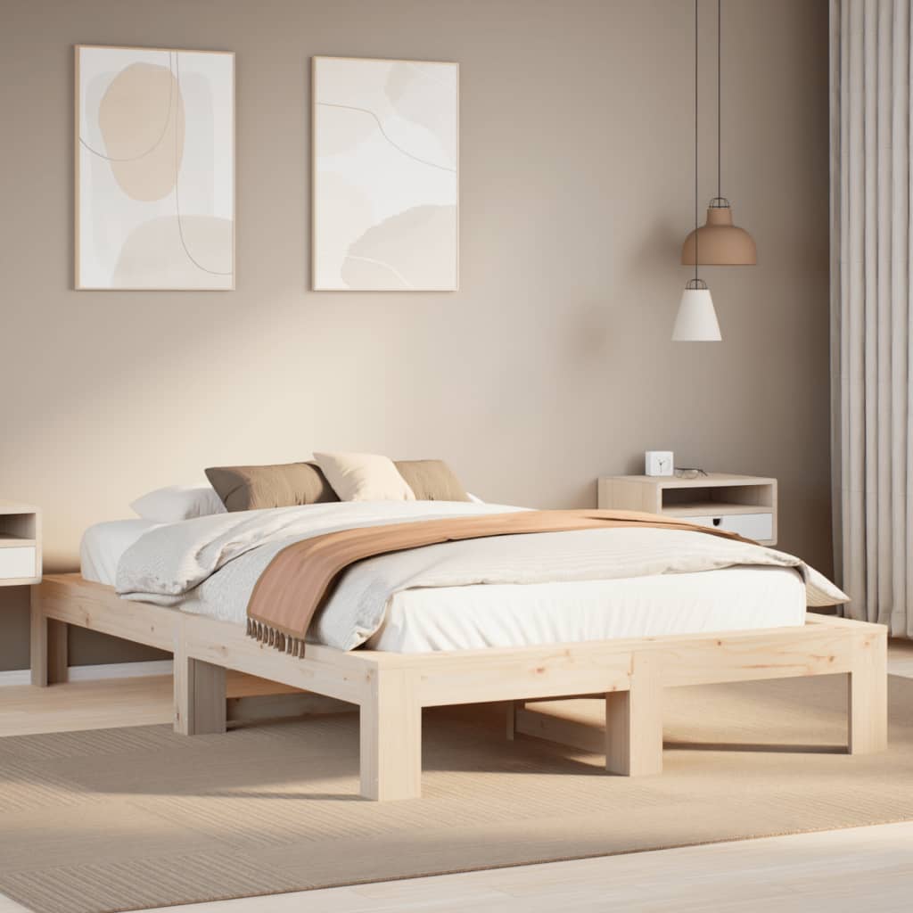 Bedframe 120x190cm Small Double Solid Wood Pine