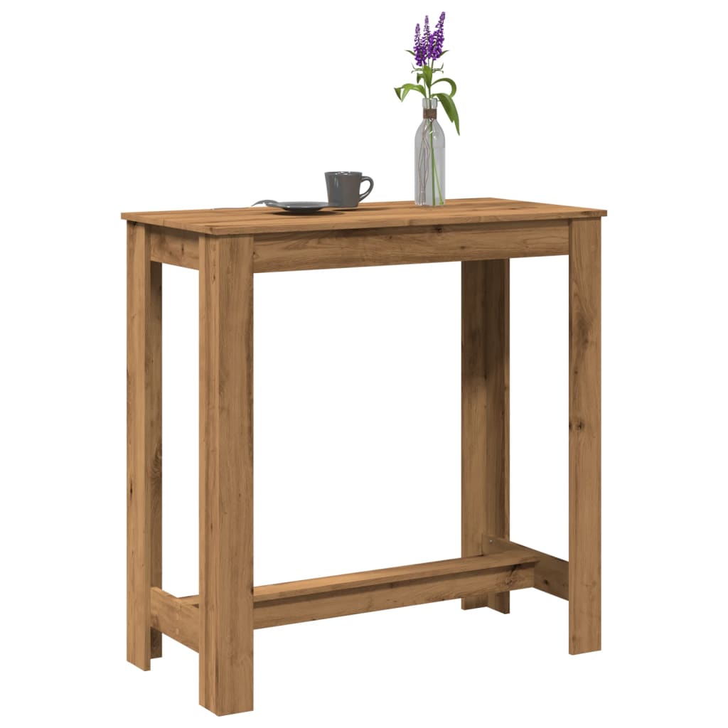 Bar Table Artisan Oak 102x50x103.5 cm Engineered Wood