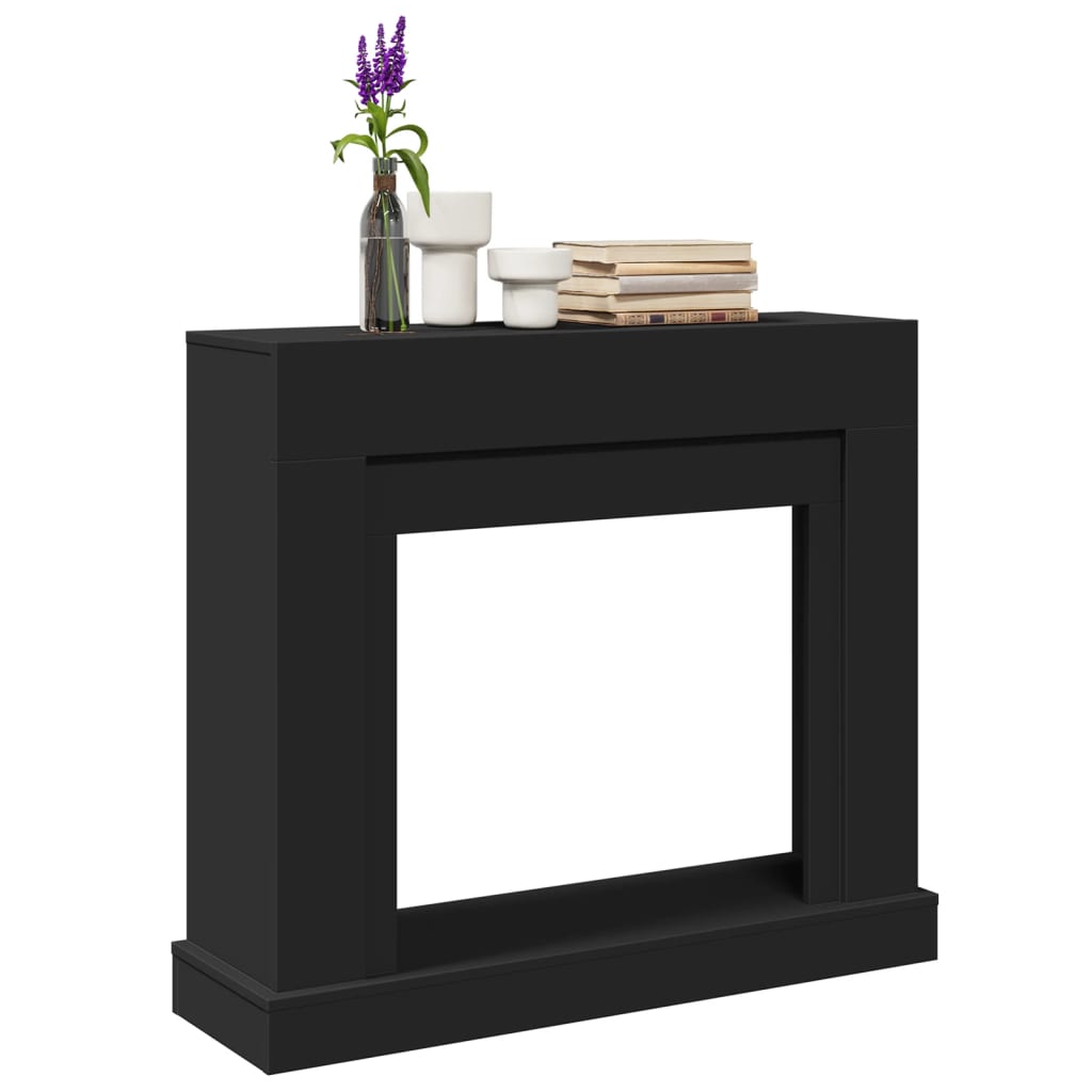 PAOHAL Fireplace Surround 100x30x87.5 cm Wooden - Black
