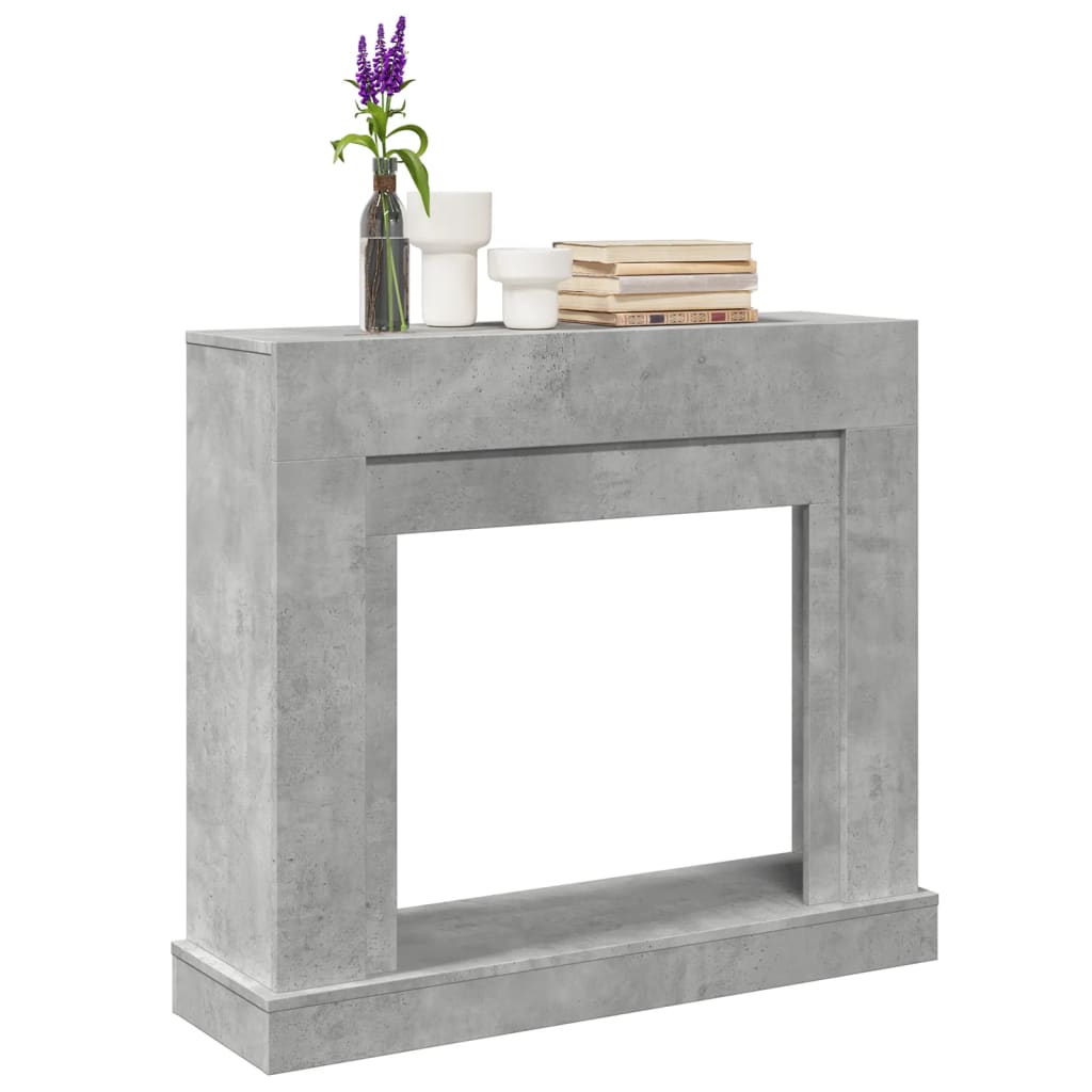 PAOHAL Fireplace Surround Concrete 100x30x87.5 cm Wooden - Grey
