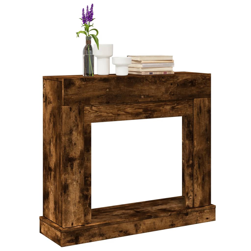 PAOHAL Fireplace Surround Smoked 100x30x87.5 cm Wooden - Oak