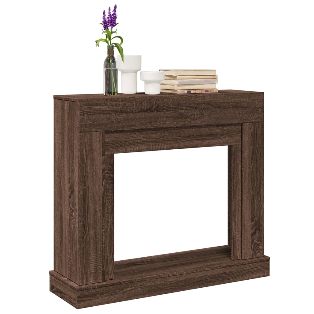 PAOHAL Fireplace Surround Oak 100x30x87.5 cm Wooden - Brown