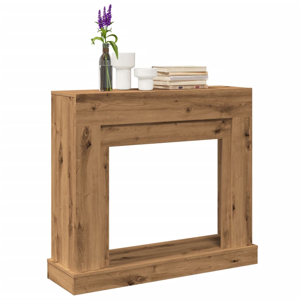 PAOHAL Fireplace Surround Artisan 100x30x87.5 cm Wooden - Oak