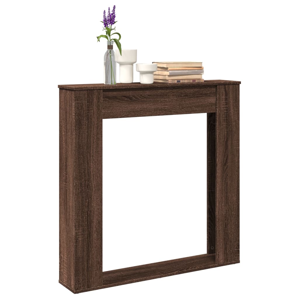 PAOHAL Fireplace Surround Oak 100x20x100 cm Wooden - Brown