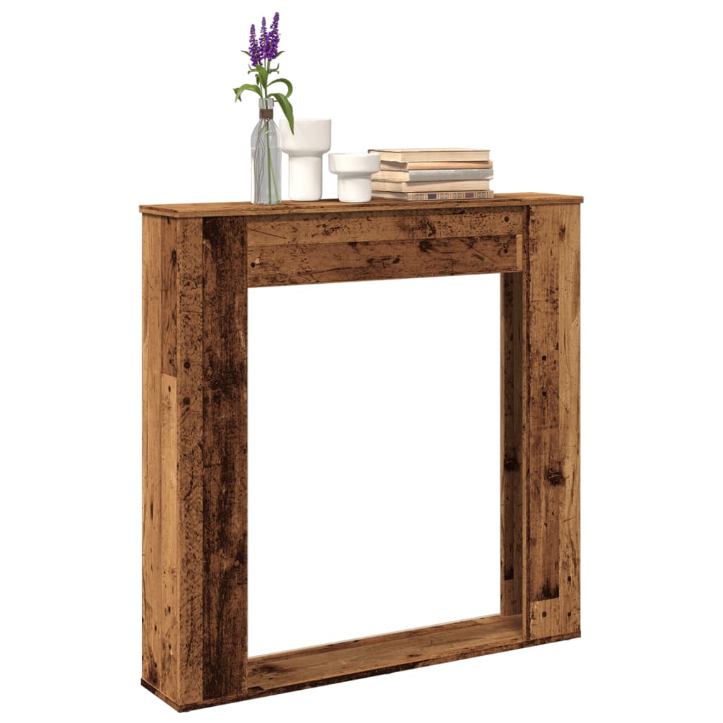 PAOHAL Fireplace Surround 100x20x100 cm Wooden - Old Wood