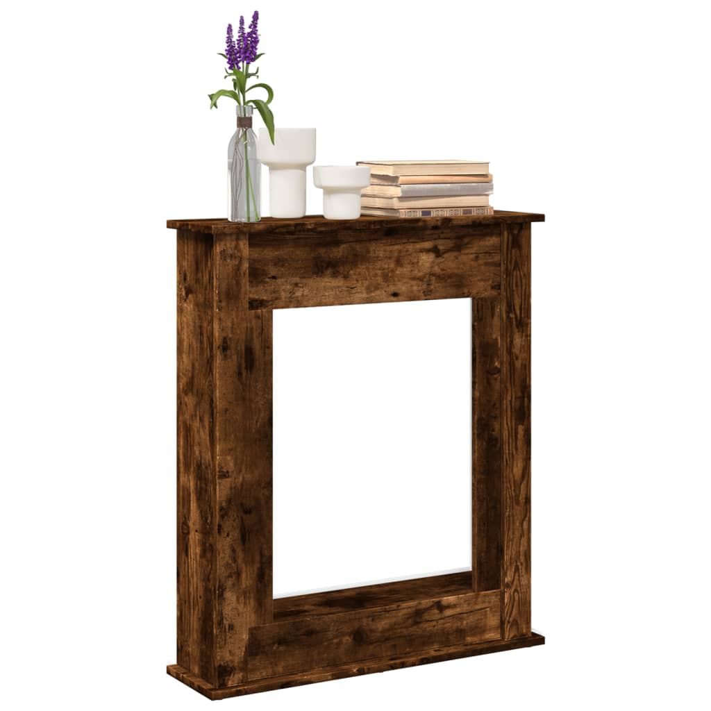 PAOHAL Fireplace Surround Smoked 75x20x87.5 cm Wooden - Oak