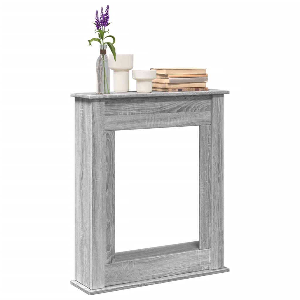 PAOHAL Fireplace Surround Sonoma 75x20x87.5 cm Wooden - Grey