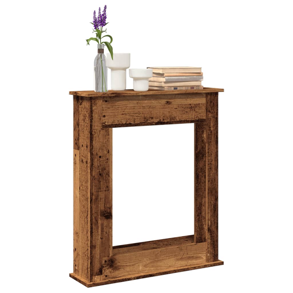 PAOHAL Fireplace Surround 75x20x87.5 cm Wooden - Old Wood