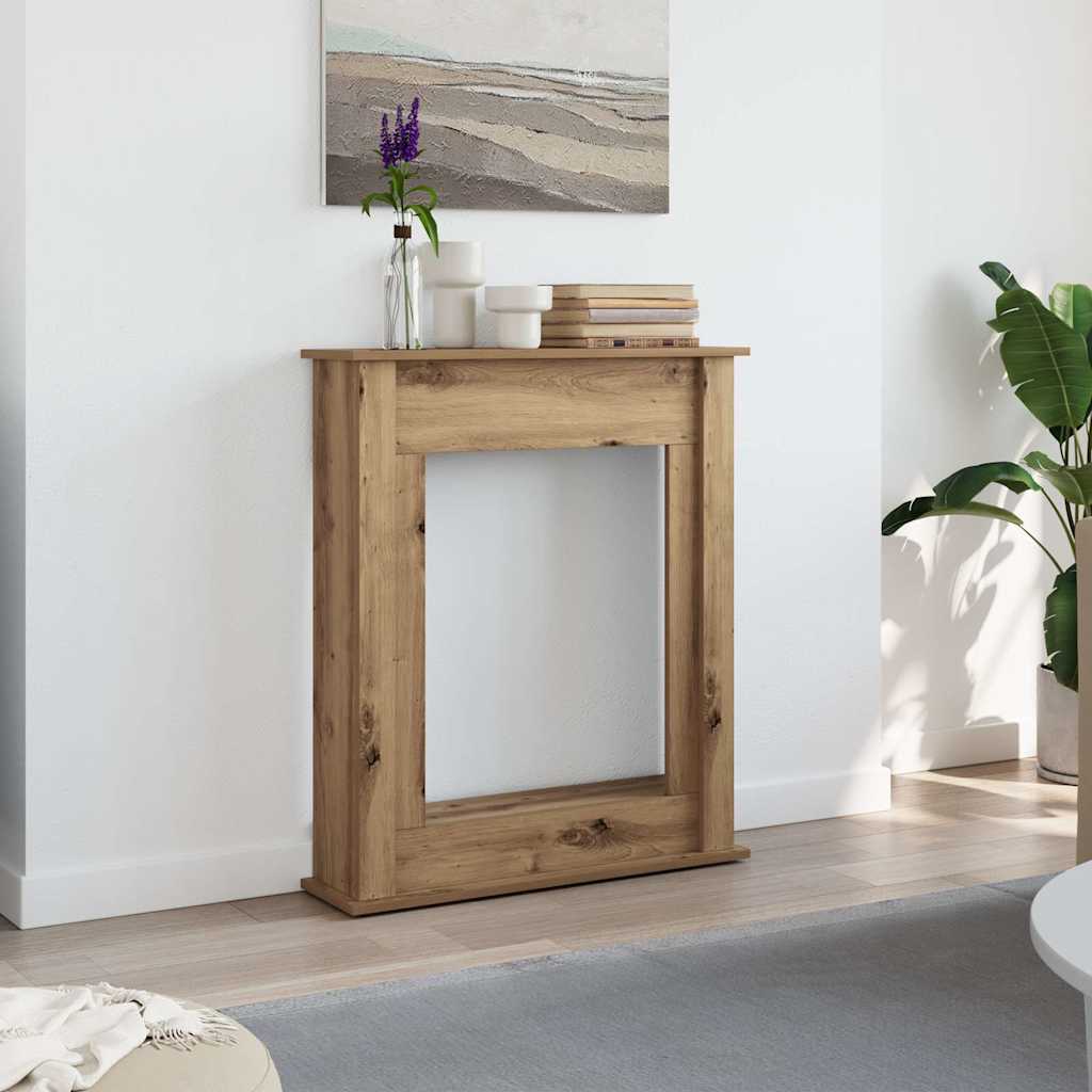 PAOHAL Fireplace Surround Artisan 75x20x87.5 cm Wooden - Oak