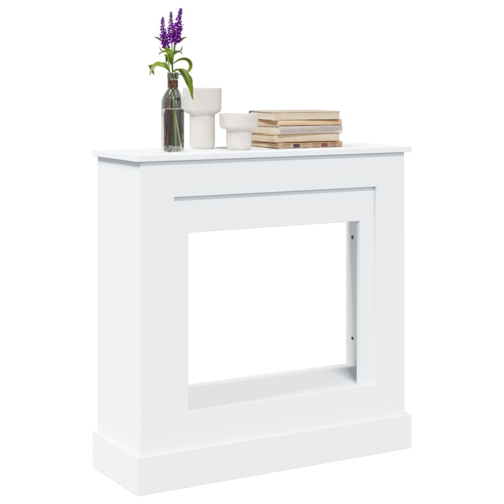 PAOHAL Fireplace Surround 90x30x90 cm Wooden - White