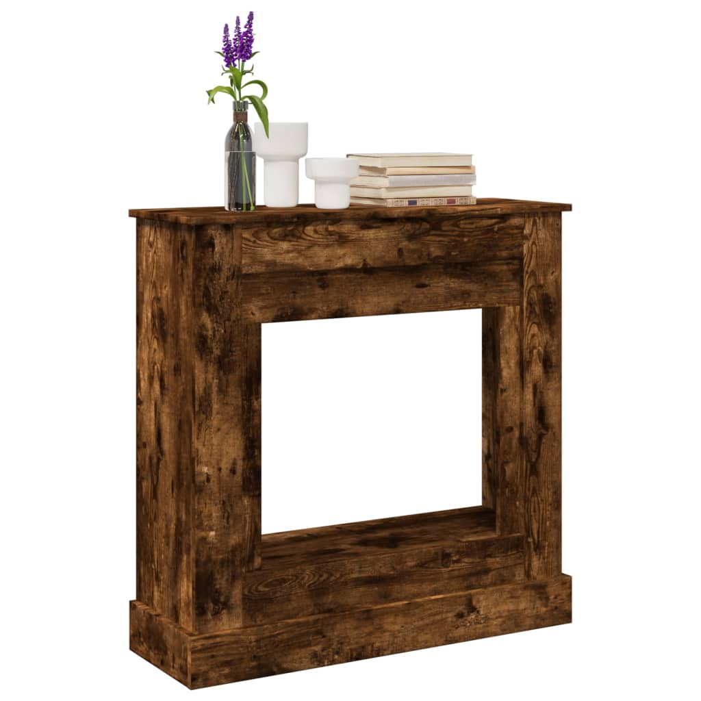 PAOHAL Fireplace Surround Smoked 90x30x90 cm Wooden - Oak