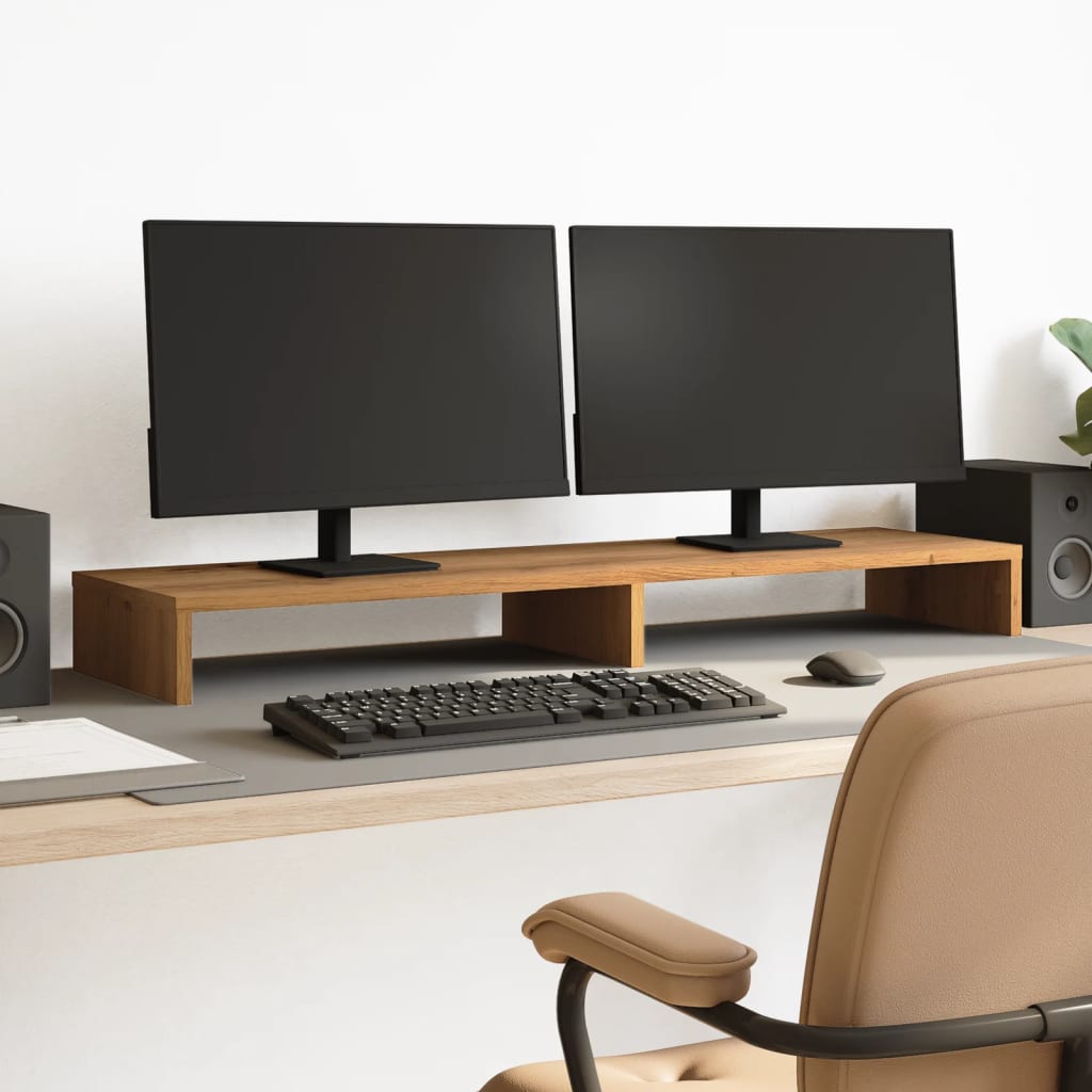 Monitor Stand Artisian Oak 100x27x10 cm Engineered Wood