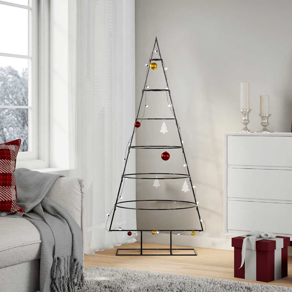 GLIVRA Metal Christmas Tree for Decoration Black 150 cm