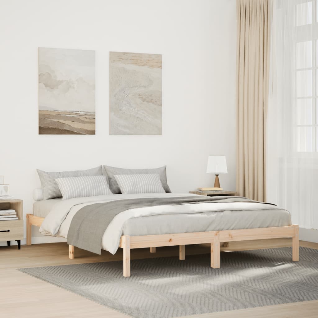 Extra Long Bedframe 140x220cm Solid Wood Pine
