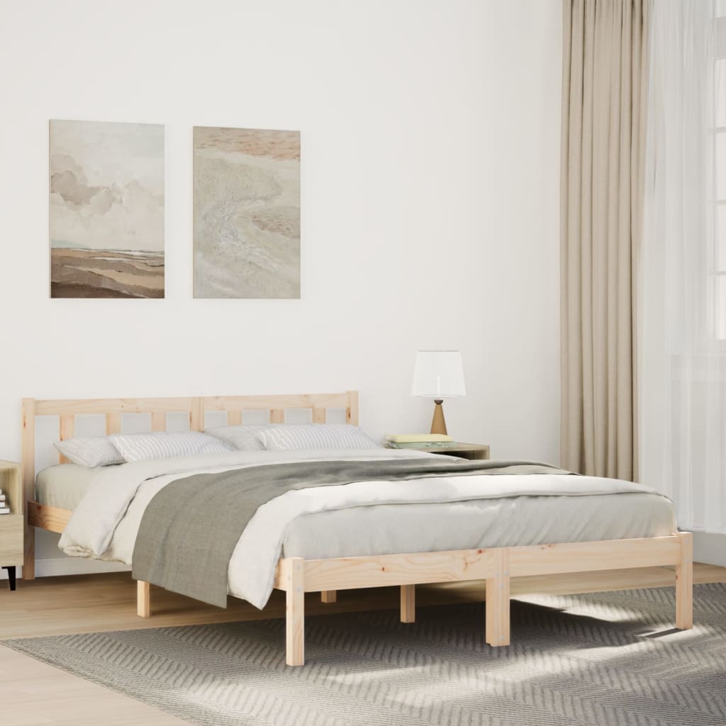 Extra Long Bedframe 140x210cm Solid Wood Pine
