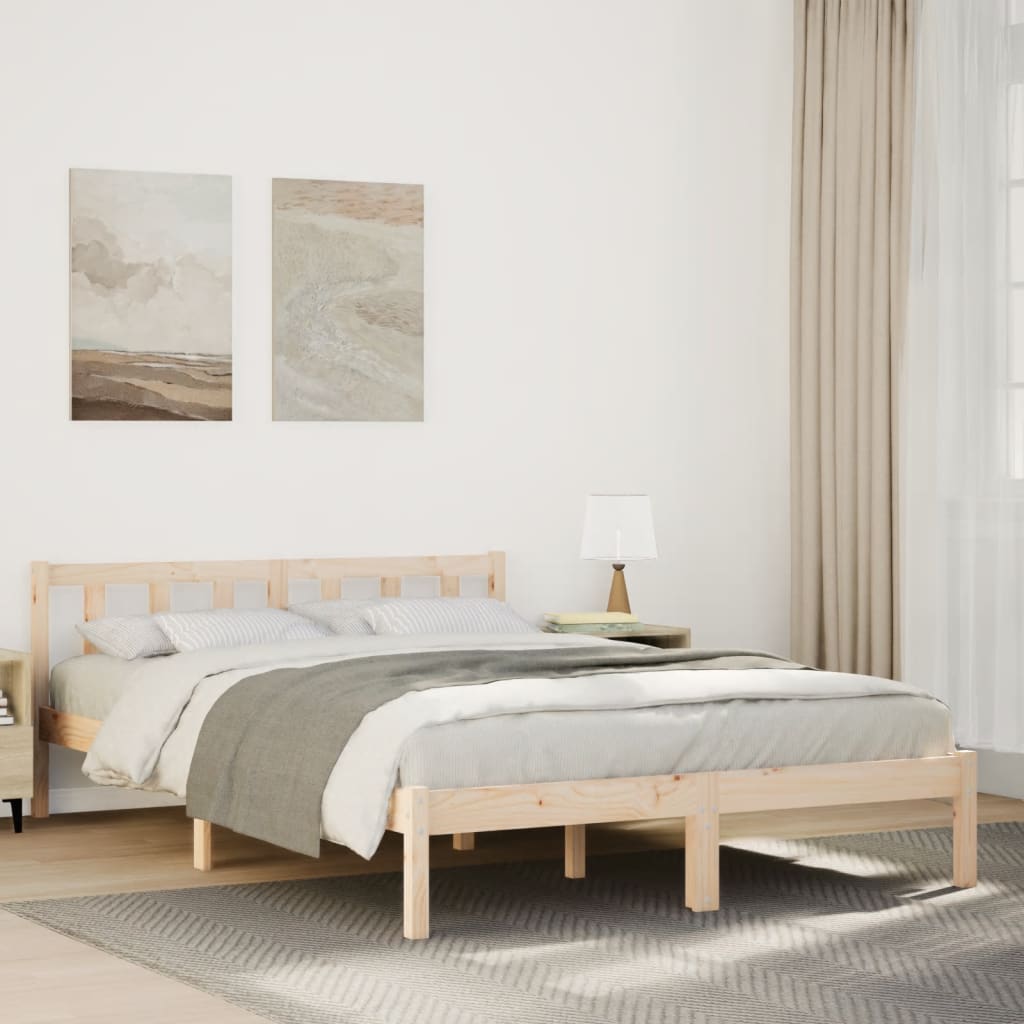 Extra Long Bedframe 160x210cm Solid Wood Pine