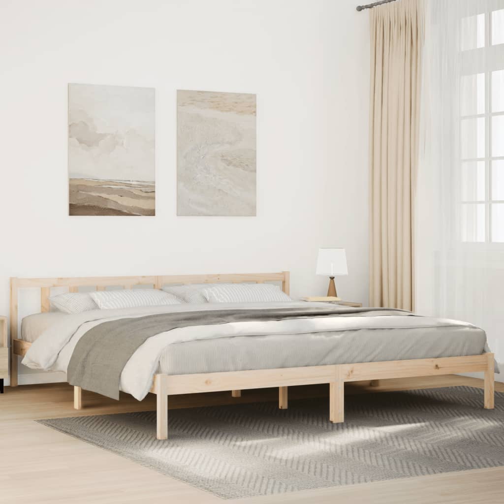 Extra Long Bedframe 200x210cm Solid Wood Pine