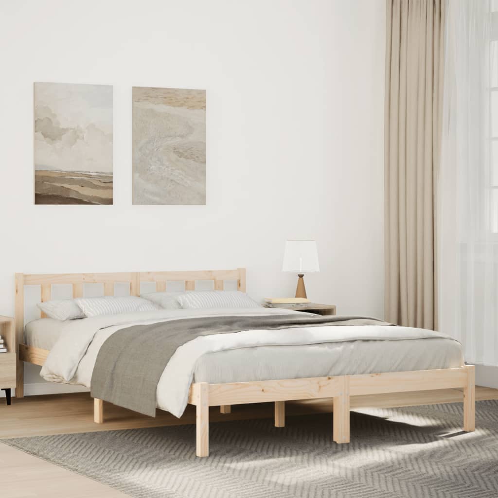 Extra Long Bedframe 140x220cm Solid Wood Pine