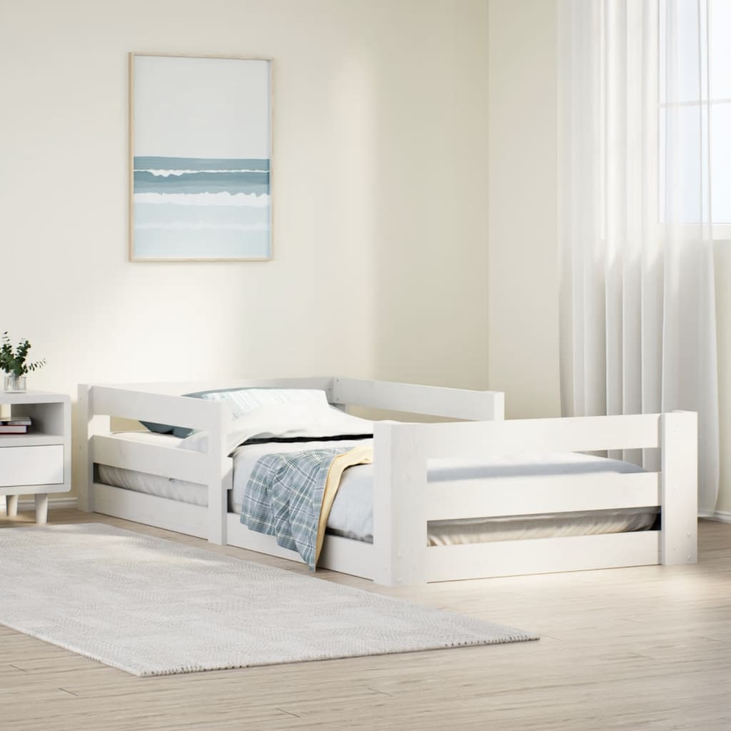 Bedframe White 80x200cm Solid Wood Pine