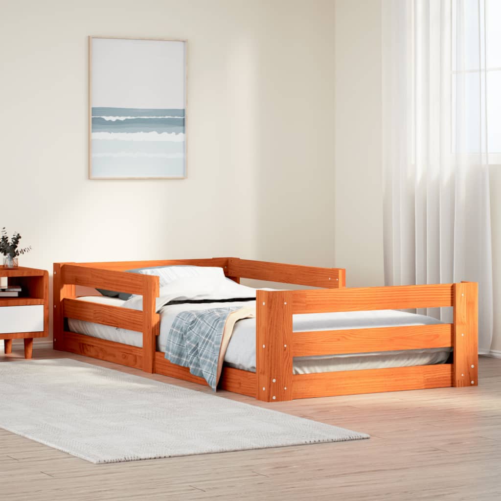 Bedframe Wax Brown 100x200cm Solid Wood Pine