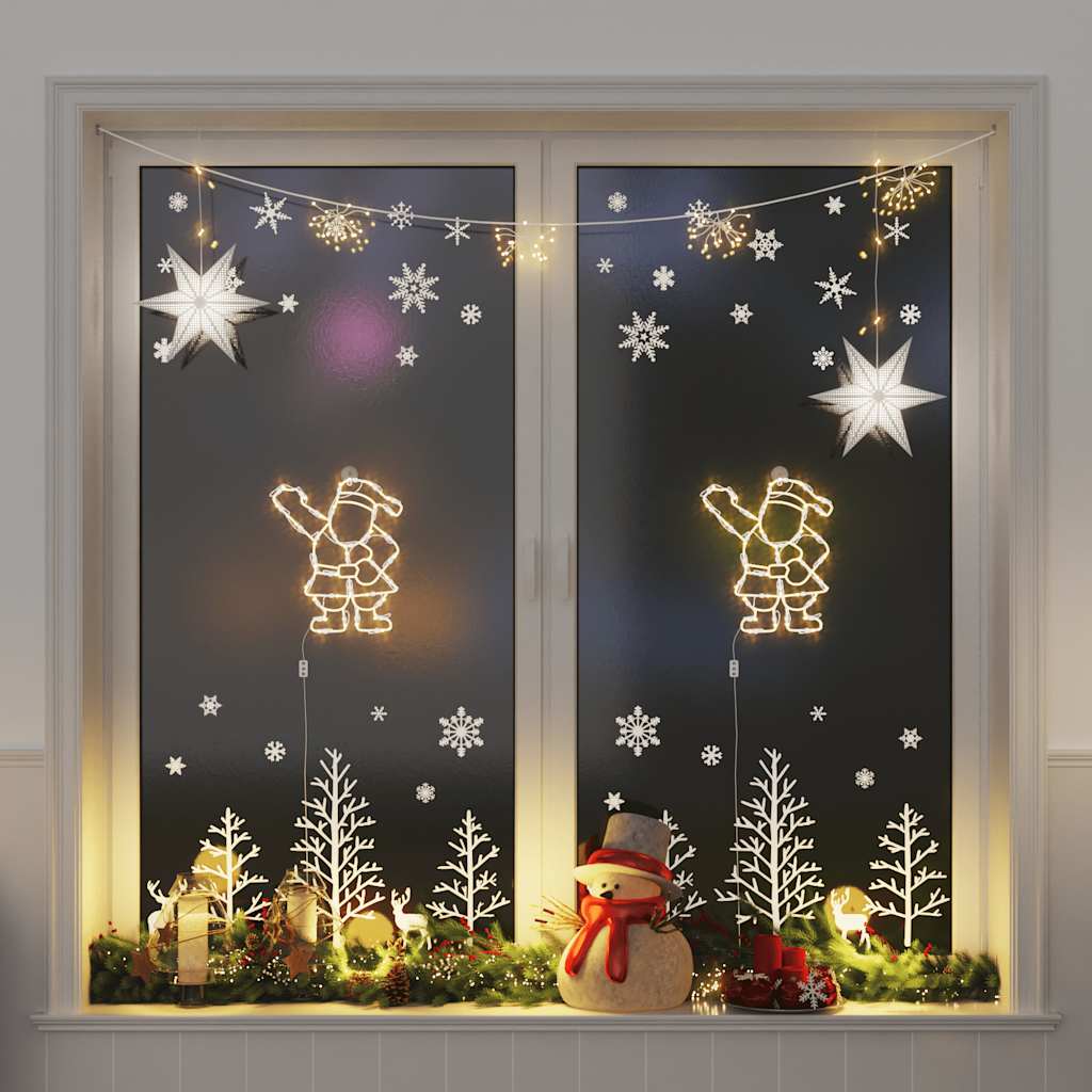 NIVRIS Christmas Lights Santa Silhouette 2 pcs 35 LEDs Warm White