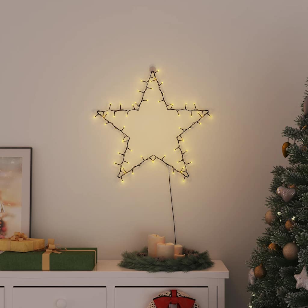 HIVLEN Christmas Lights Star Silhouette 80 LEDs Warm White