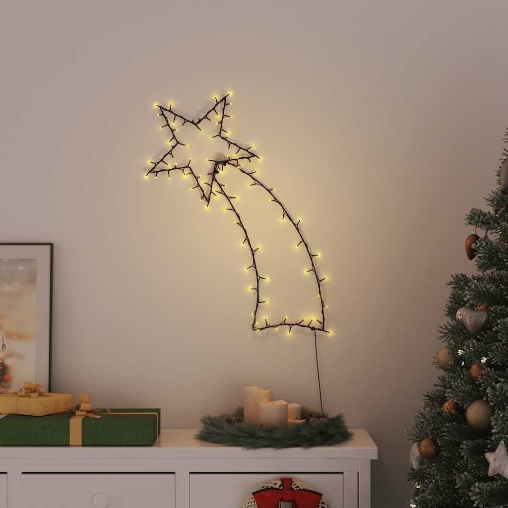 HIVLEN Christmas Lights Shooting Star Silhouette 115 LEDs Warm White