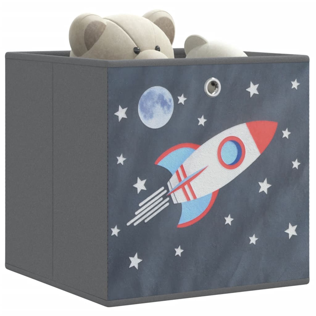 Foldable Storage Boxes 10 pcs Grey 32x32x32 cm Non-woven Fabric