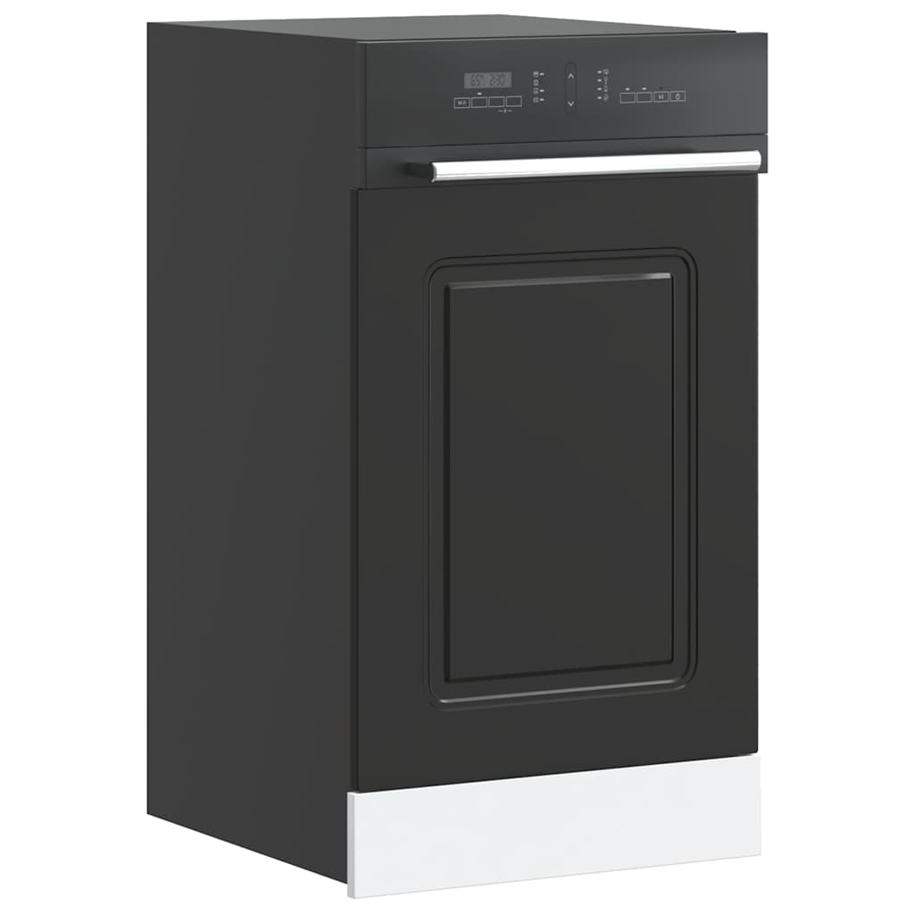 Dishwasher Panel Kalmar Black 45x1.5x67 cm Engineered Wood