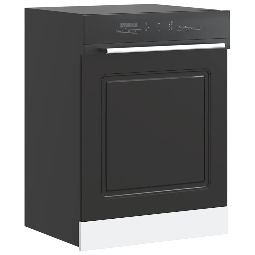 Dishwasher Panel Kalmar Black 60x1.5x67 cm Engineered Wood