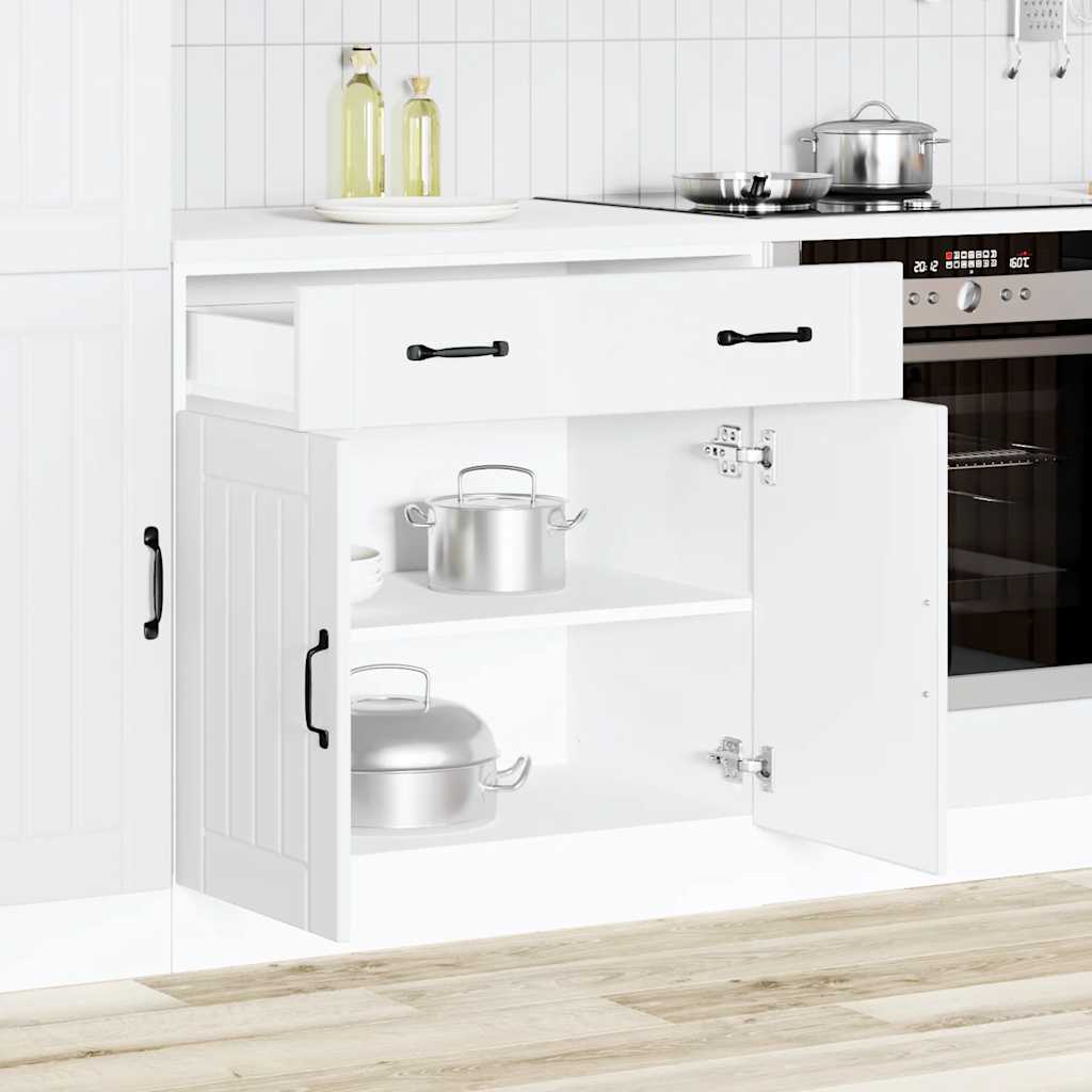 Kitchen Base Cabinet Lucca White Engineered Wood
