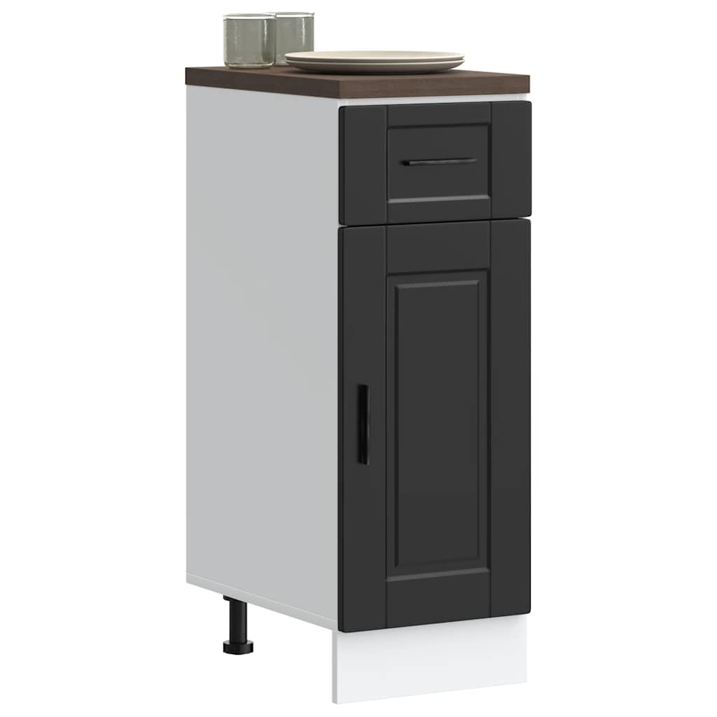 Kitchen Base Cabinet Porto Black Engineered Wood