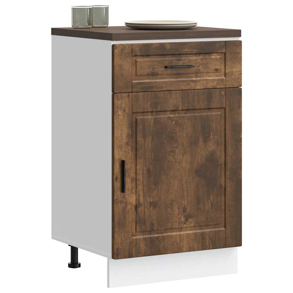 Kitchen Base Cabinet Porto Smoked Oak Engineered Wood