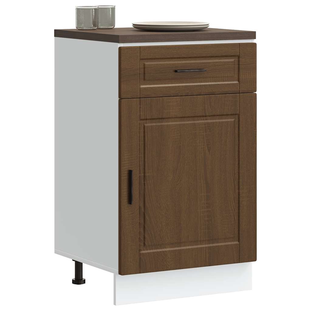 Kitchen Base Cabinet Porto Brown Oak Engineered Wood