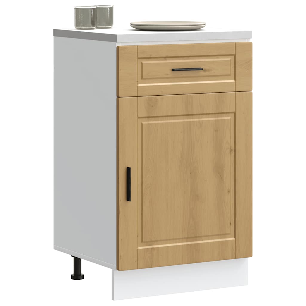 Kitchen Base Cabinet Porto Artisan Oak Engineered Wood
