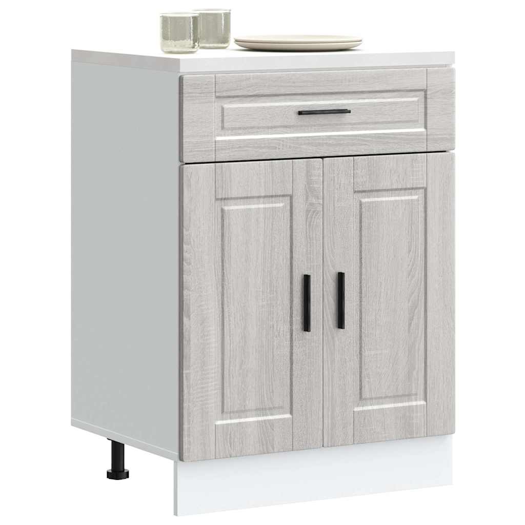 Kitchen Base Cabinet Porto Grey Sonoma Engineered Wood